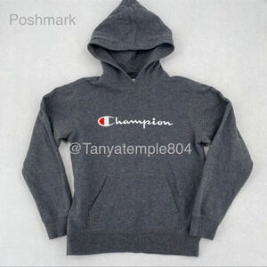 Champion Youth Hoodie  Gray Medium 10/12 Boys & Girls Unisex